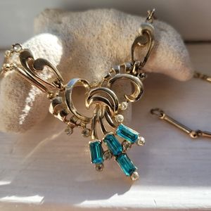 Vintage Rhinestone Necklace 17"